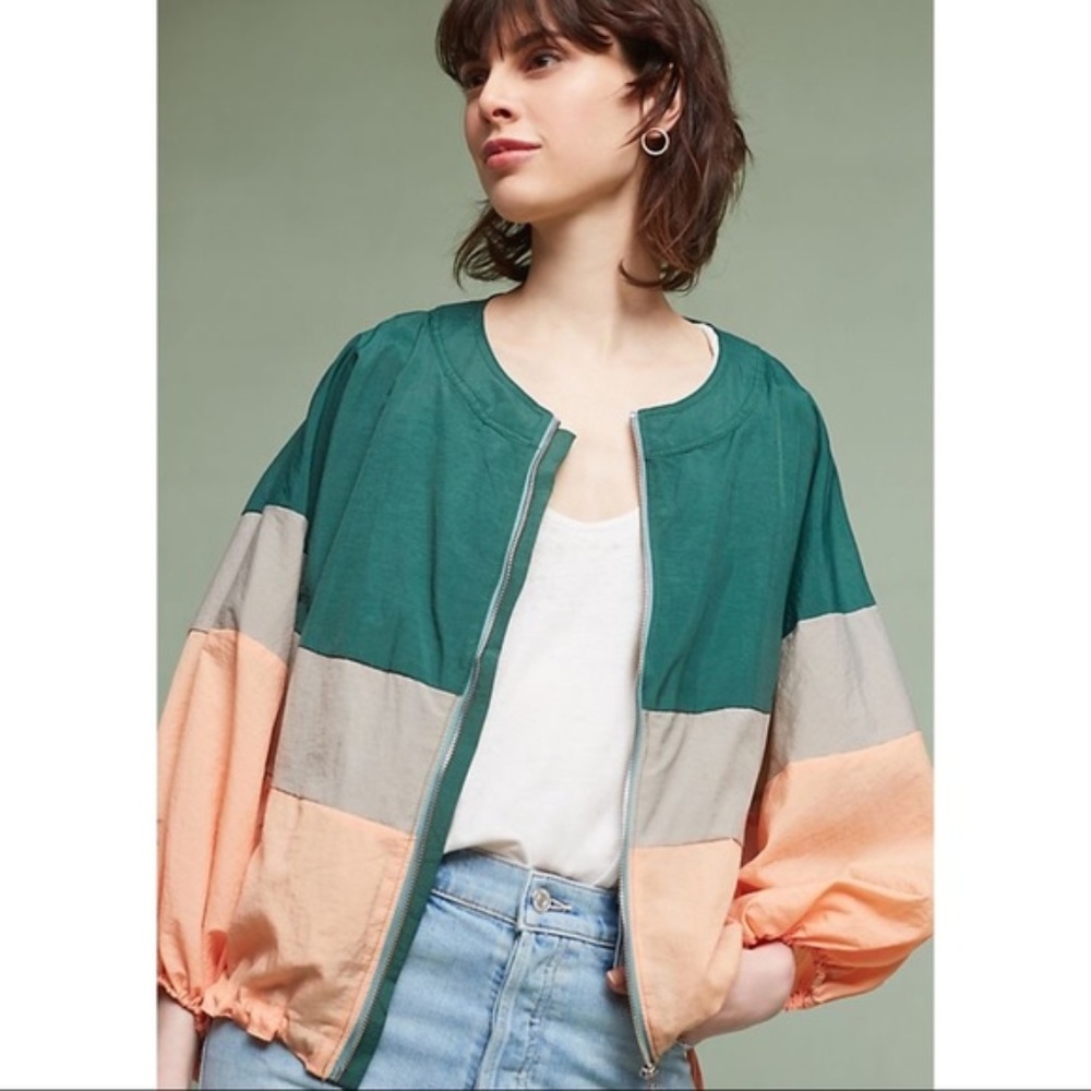 Anthropologie Elevenses Color Block Jacket - Picture 2 of 8